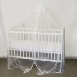 Ciel de lit et moustiquaire blanc 210x450 cm