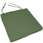 Galette de chaise ext�rieur imperm�able et d�houssable vert olive 40x40 cm