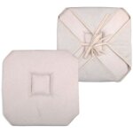 Galette de chaise italienne et unie beige 40x40 cm