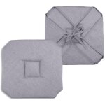 Galette de chaise italienne et unie gris clair 40x40 cm