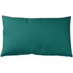 Housse de coussin extérieur avec zip bleu paon 30x50 cm Housse de coussin extérieur avec zip bleu paon 30x50 cm