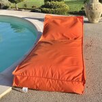 Housse de matelas bain de soleil orange 160x65 cm
