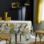 Homemaison - nappe en coton enduit br�sil vert 170x170 cm