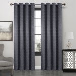 Homemaison - paire de rideaux obscurcissant � point blanc noir 140x260 cm