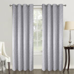 Homemaison - paire de rideaux obscurcissants au style gomtrique gris clair 140x260 cm - gris clair