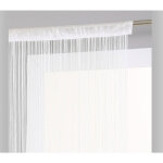 Rideau de fils unis et colors blanc 90x200 cm