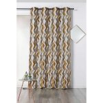 Rideau zig zag coloré jaune 135x240 cm Rideau zig zag coloré jaune 135x240 cm