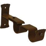 Homemaison - support mural double en fer forgé rouille diam 28mm Homemaison - support mural double en fer forgé rouille diam 28mm