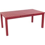Homemaison - table en aluminium extensible 8 � 10 personnes santorin terracotta