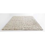 Homemaison - tapis en laine tiss� main ecru 140x200 cm