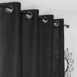 Voilage en fils flammés noir 140x240 cm Voilage en fils flammés noir 140x240 cm