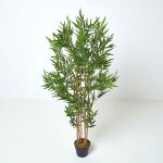 Homescapes - bambou arbre artificiel en pot, 155 cm