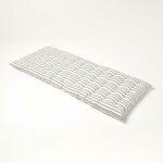 Coussin pour banc de jardin 2 places, rayures grises - homescapes