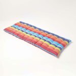 Coussin pour banc de jardin 2 places, rayures multicolores - homescapes