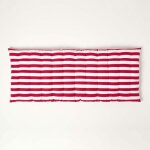 Coussin pour banc de jardin 2 places, rayures rouges - homescapes