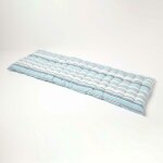 Coussin pour banc de jardin 3 places, rayures bleues - homescapes