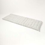 Coussin pour banc de jardin 3 places, rayures grises - homescapes
