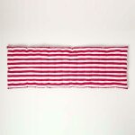 Coussin pour banc de jardin 3 places, rayures rouges - homescapes