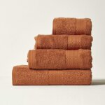 Drap de bain 95 x 150 cm en coton égyptien 500 g / m², orange - homescapes Drap de bain 95 x 150 cm en coton égyptien 500 g / m², orange - homescapes