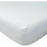 Homescapes - drap - housse blanc en flanelle grand bonnet 180 g / m - 140 x 190 cm