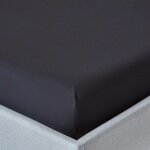 Homescapes - drap - housse noir 100% coton gyptien 200 fils 120 x 190 cm