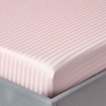 Homescapes drap - housse rayé 180 x 200 cm 100 % coton égyptien 330 fils coloris rose Homescapes drap - housse rayé 180 x 200 cm 100 % coton égyptien 330 fils coloris rose