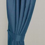 Embrasses � rideaux bleu marine - motif chevron - lot de 2 - homescapes