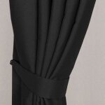 Homescapes embrasses � rideaux noir - motif chevron - lot de 2