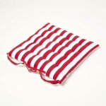 Galette de chaise capitonne rayures rouges 40 x 40 cm - homescapes