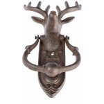 Heurtoir de porte dcoratif en fonte marron ? tte de cerf - homescapes