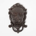 Heurtoir de porte en fonte en forme de lion - homescapes