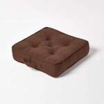 Coussin de sol chocolat - rajput tiss� main - homescapes