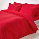 Homescapes - housse de couette et taies d'oreiller unies en coton égyptien 200 fils rouge 260 x 220 cm ... Homescapes - housse de couette et taies d'oreiller unies en coton égyptien 200 fils rouge 260 x 220 cm ...