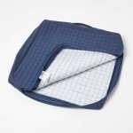 Housse de coussin en coton pour coussin d'assise, bleu marine - homescapes Housse de coussin en coton pour coussin d'assise, bleu marine - homescapes