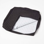 Housse de coussin en su�dine pour coussin d'assise, noir - homescapes