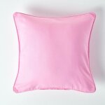 Housse de coussin uni rose, 45 x 45 cm - homescapes