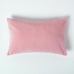 Housse de coussin en velours rose, 30 x 50 cm - homescapes