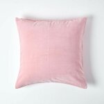 Housse de coussin en velours rose, 40 x 40 cm - homescapes