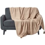 Homescapes - jet� de lit ou de canap� - rajput - beige - 225 x 255 cm