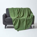 Homescapes - jet de lit ou de canap - rajput - vert - 225 x 255 cm