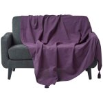 Homescapes jet� de lit ou de canap� - rajput - violet - 225 x 255 cm