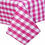 Homescapes - nappe de table à grands carreaux vichy en coton rose, 137 x 228 cm Homescapes - nappe de table à grands carreaux vichy en coton rose, 137 x 228 cm