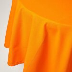 Nappe de table ronde en coton unie orange - 178 cm - homescapes