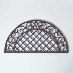 Homescapes - paillasson demi - cercle marron en fonte style parisien Homescapes - paillasson demi - cercle marron en fonte style parisien