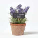 Plante aromatique artificielle en pot, lavande - homescapes Plante aromatique artificielle en pot, lavande - homescapes