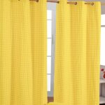 Homescapes - rideaux vichy jaune � ?illets 100% coton 137 x 182 cm