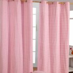 Homescapes - rideaux vichy rose � ?illets 100% coton 137 x 228 cm