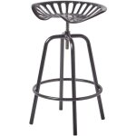 Tabouret vintage noir avec siège de tracteur pivotant, 70 cm - homescapes Tabouret vintage noir avec siège de tracteur pivotant, 70 cm - homescapes