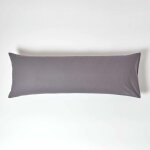 Homescapes taie de traversin en 100% coton 200 fils gris foncé 50 x 140 cm Homescapes taie de traversin en 100% coton 200 fils gris foncé 50 x 140 cm