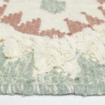 Homescapes - tapis de couloir kilim en laine bleu tenali, 66 x 200 cm